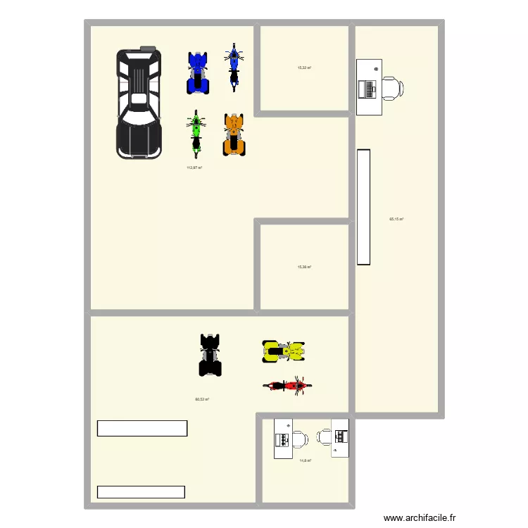 plan de l\'atelier. Plan de 6 pièces et 304 m² plan de l\'atelier. Plan de 6 pièces et 304 m²