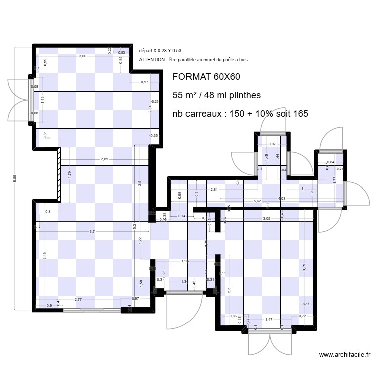 60*60. Plan de 0 pièce et 0 m2