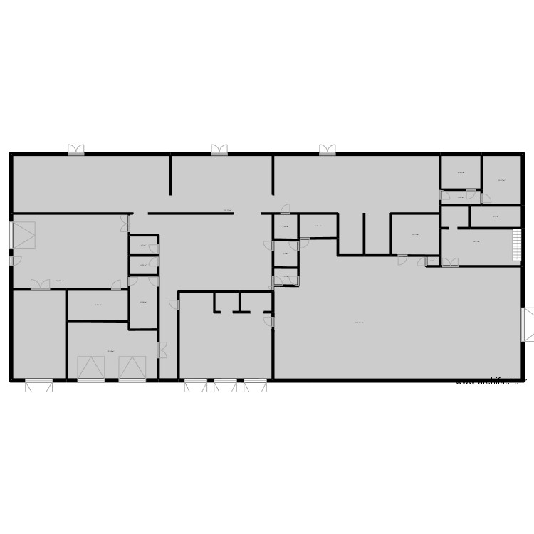 Anglais 2. Plan de 19 pièces et 887 m2