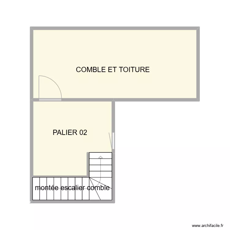 VAISSETTE  COMBLE. Plan de 3  et 23 m²