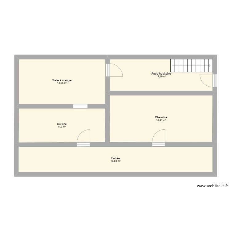 mAISON ACTUEL. Plan de 5 pièces et 76 m2