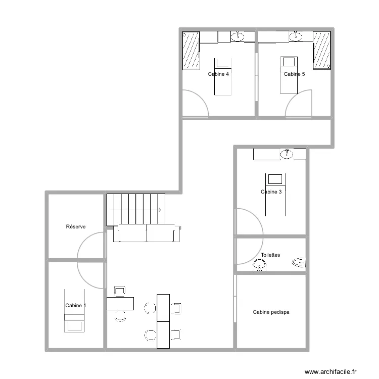 INSTITUT. Plan de 8  et 71 m²