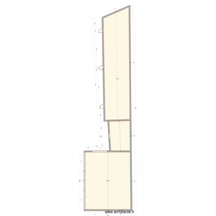 cedic existant. Plan de 2 Pièces et 237 m²