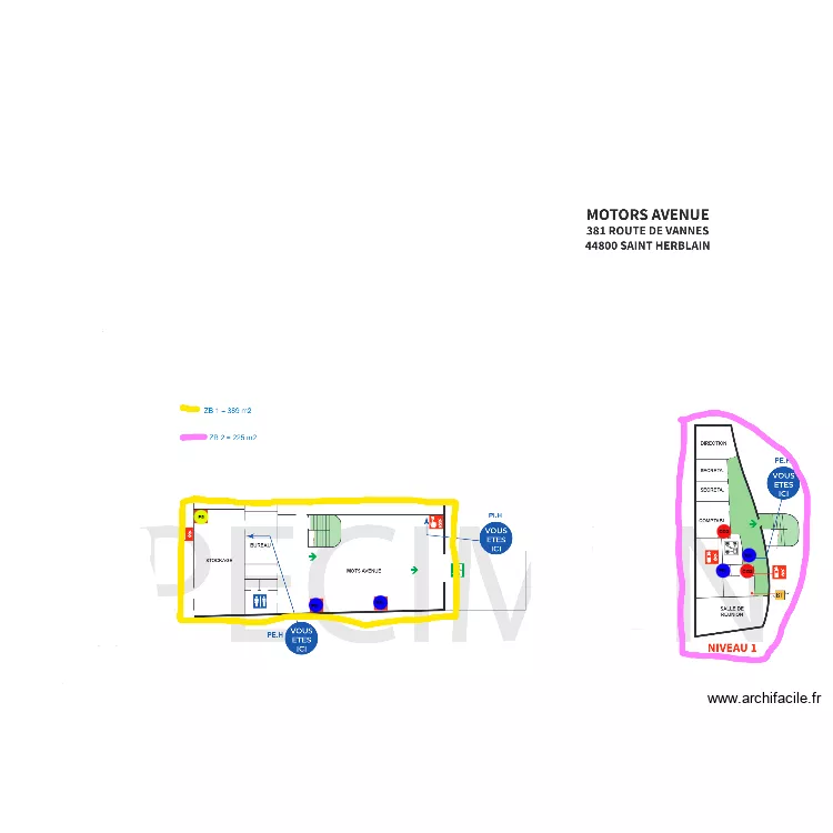 Motors Av St Herblain. Plan de 