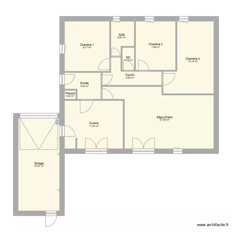 Bourbon. Plan de 11  et 90 m²