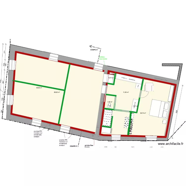 Maison C&eacute;li V1.3. Plan de 