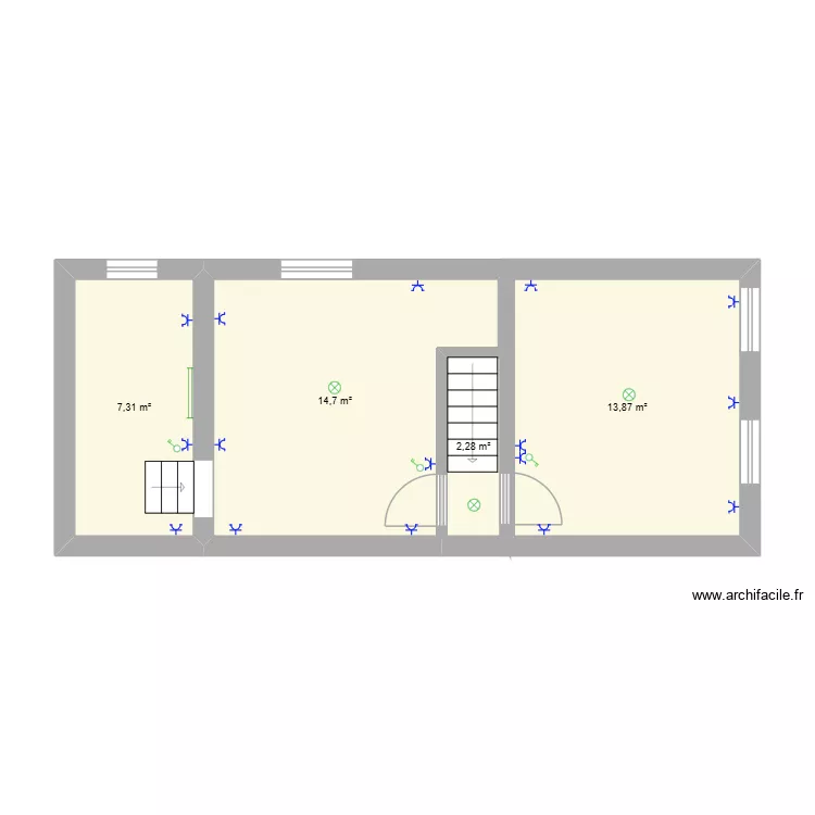 Lauré +1. Plan de 4 Pièces et 38 m² Lauré +1. Plan de 4 Pièces et 38 m²
