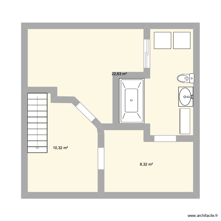 Sous-Sol original SS. Plan de 0 pièce et 0 m2