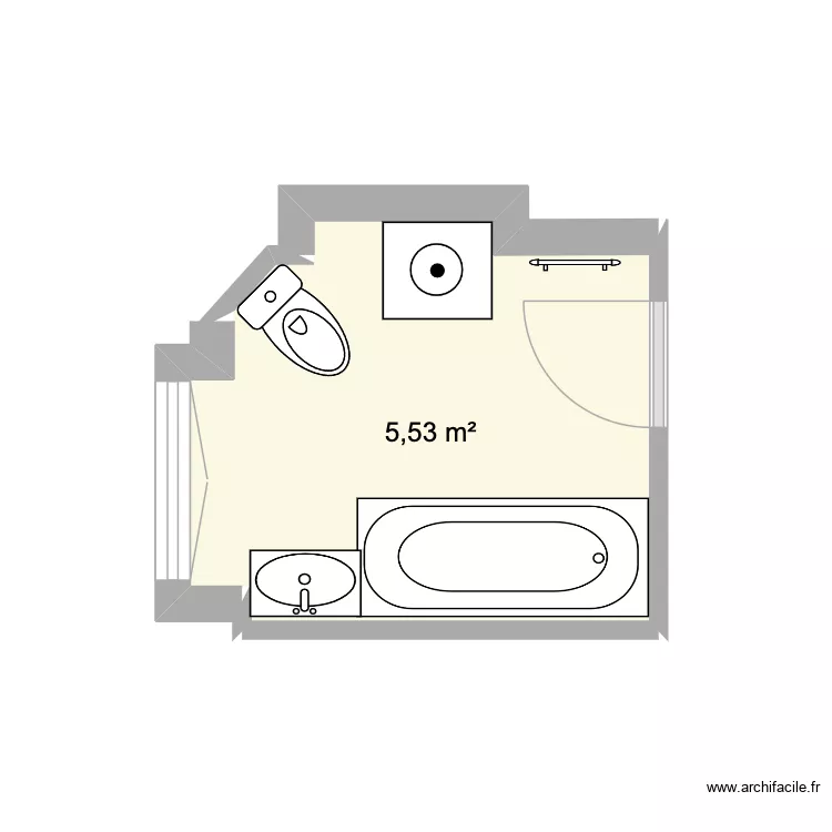 sdb. Plan de 1 et 6 m² sdb. Plan de 1 et 6 m²