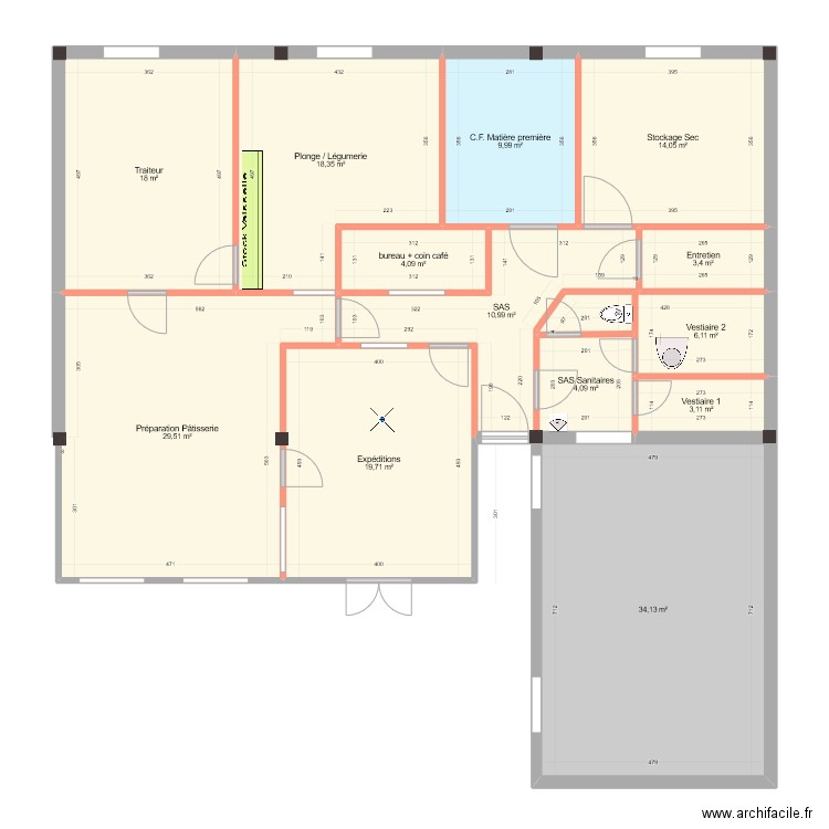 Yanmary 011. Plan de 13 pièces et 176 m2