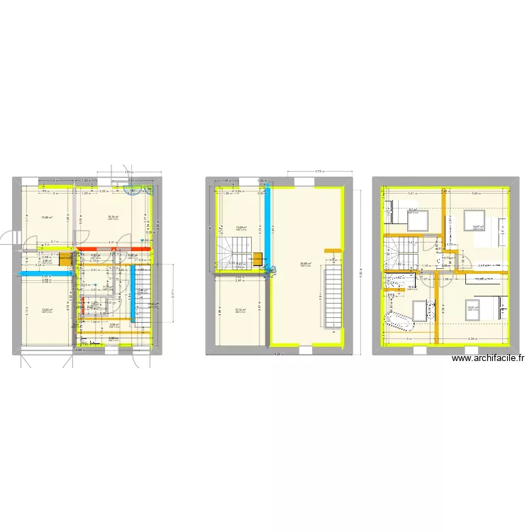 Duplex_monte-charge_Poutrelle metalique. Plan de 