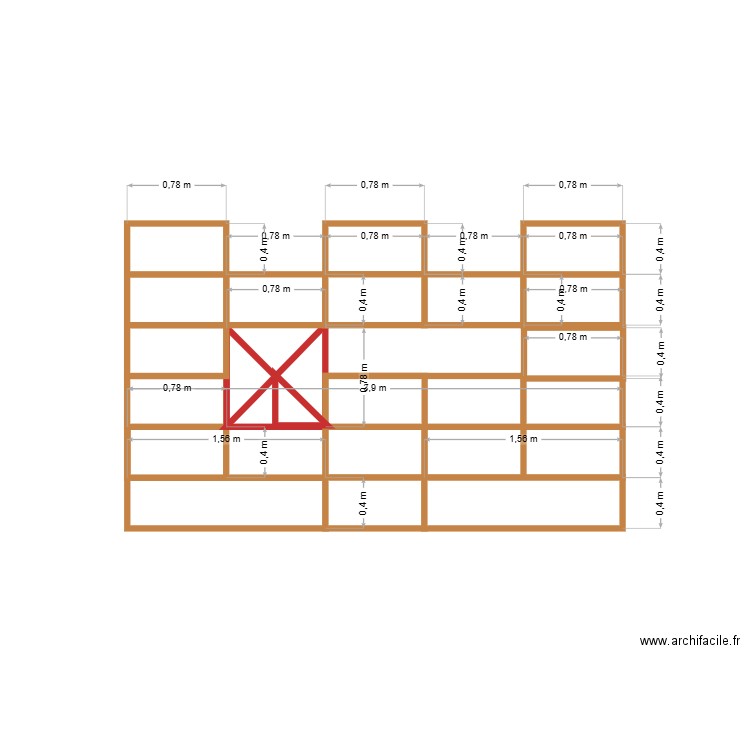 Facade vin a droite en entrant. Plan de 0 pièce et 0 m2
