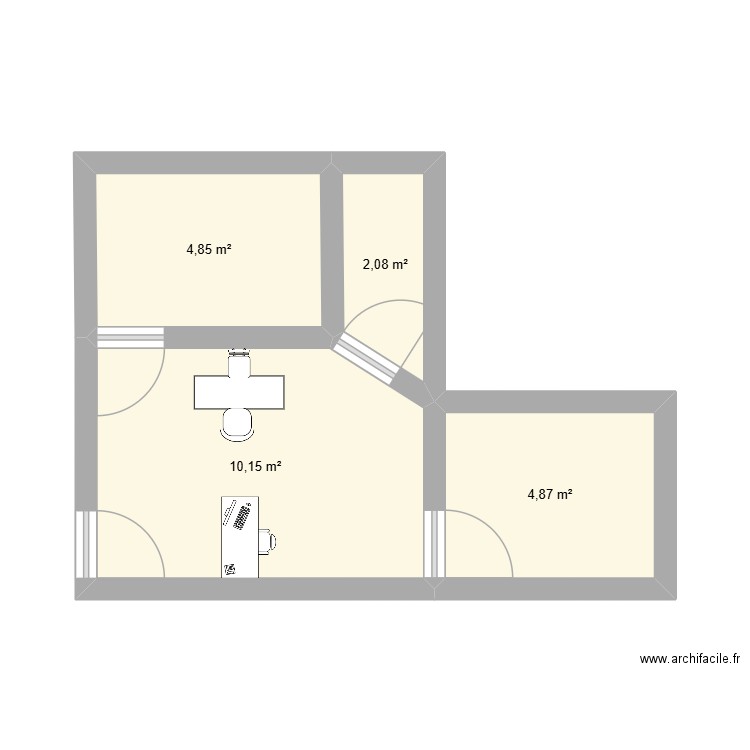 edrfrf. Plan de 4 pièces et 22 m2