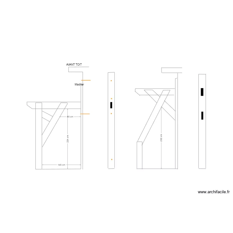 RENFORT  MUR. Plan de 