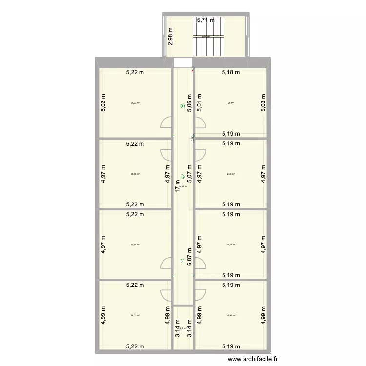 Commun RDC gauche. Plan de 11 et 254 m² Commun RDC gauche. Plan de 11 et 254 m²