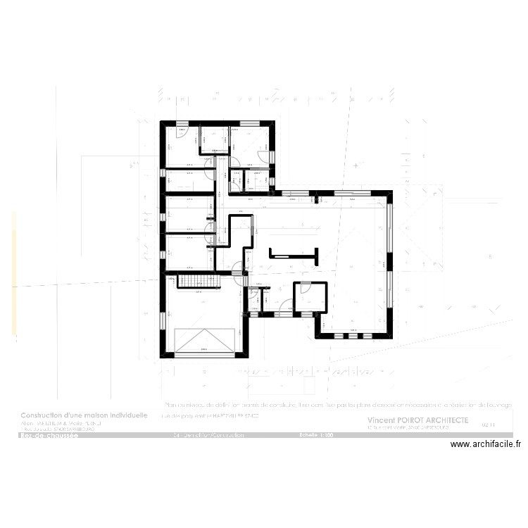Maison Hartzviller. Plan de 8 pièces et 252 m2