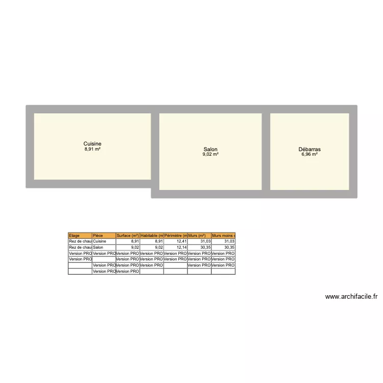 P193. Plan de 4  et 51 m²