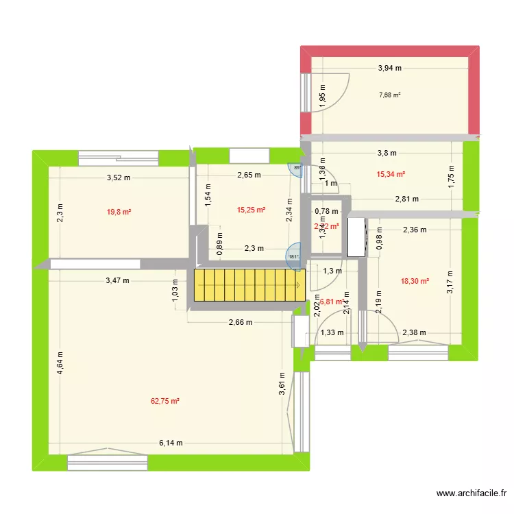 Rez de chaussée isolation et m³. Plan de 8 et 65 m² Rez de chaussée isolation et m³. Plan de 8 et 65 m²