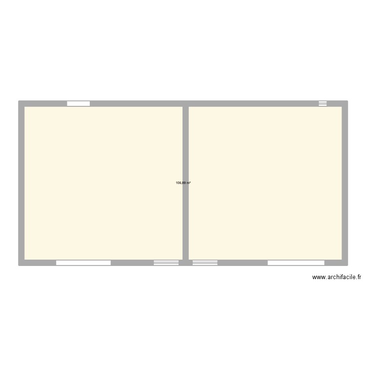 Malville. Plan de 1 pièce et 107 m2