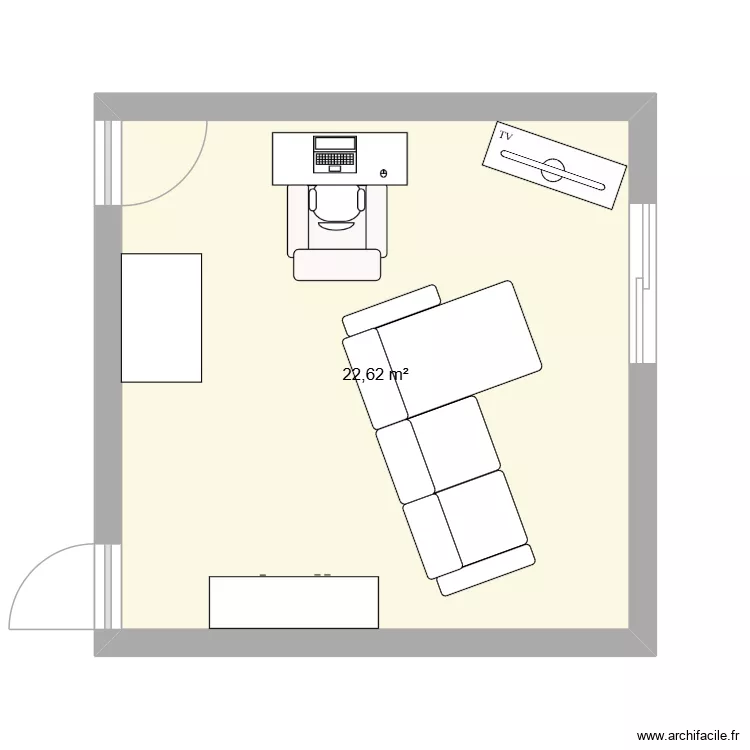 salon. Plan de 1 et 23 m² salon. Plan de 1 et 23 m²
