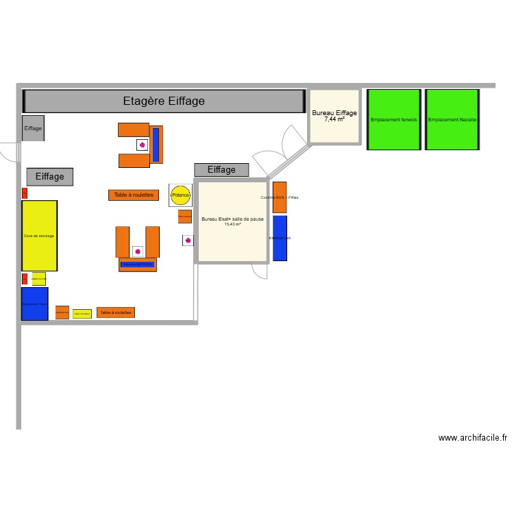 ZO49. Plan de 2 pièces et 23 m2