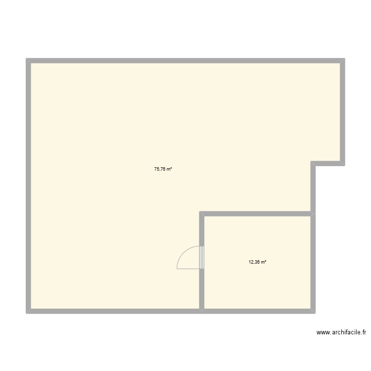 CENTRE ENERJ. Plan de 2 pièces et 88 m2