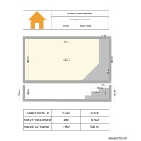 Plan en coupe piscine 8.00 X 4.00X 1.40