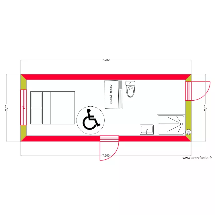 148975. Plan de 1  et 16 m²