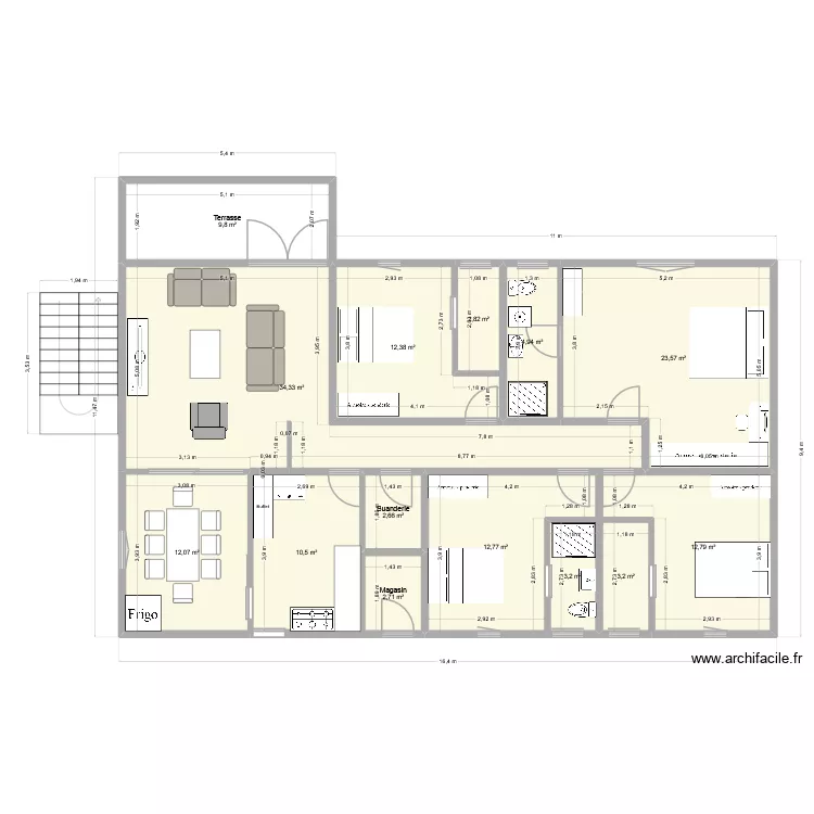 Djibi. Plan de 14 et 148 m² Djibi. Plan de 14 et 148 m²