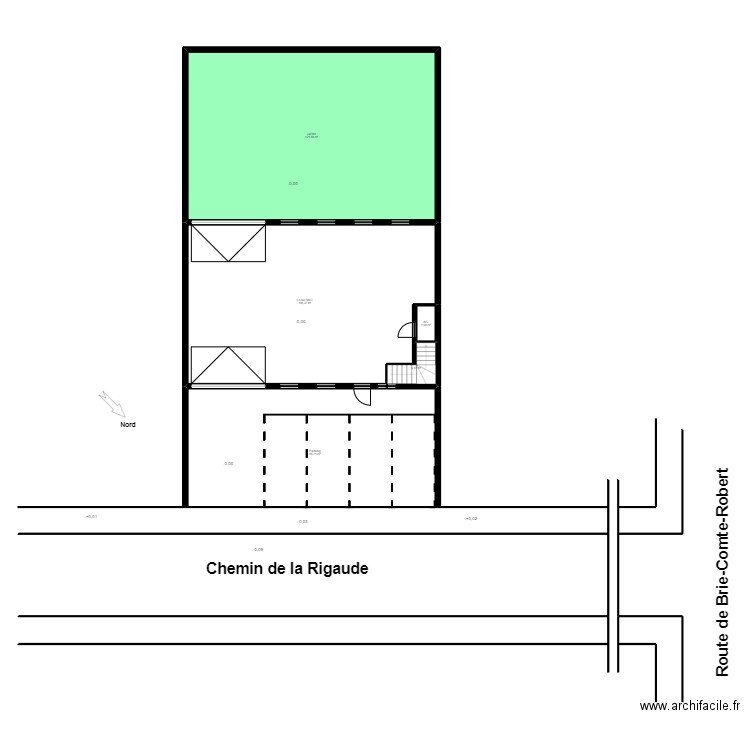 94P6R existant. Plan de 8 pièces et 435 m2