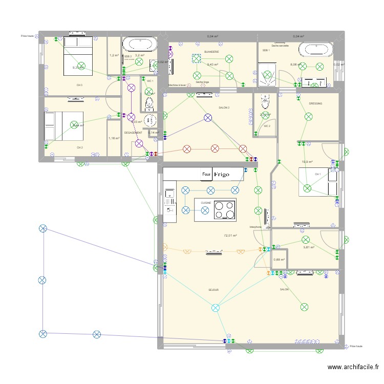 MATTHIEU BRINDEAU ELEC. Plan de 19 pièces et 149 m2