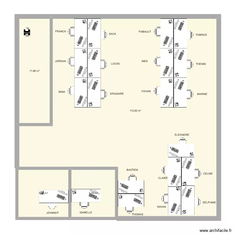 Bureau. Plan de Bureau. Plan de