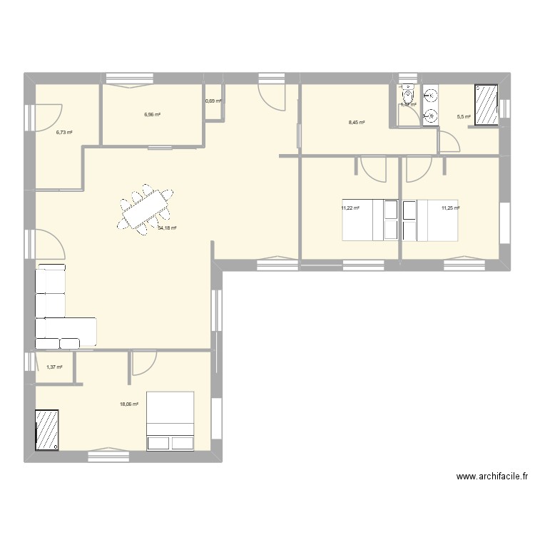 Suit'Dream maison chambre 2 3. Plan de 11 pièces et 126 m2
