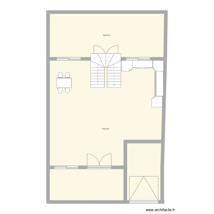 RDC 568 V2. Plan de 2  et 139 m²