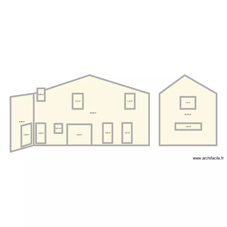 facade pierrefitte. Plan de 