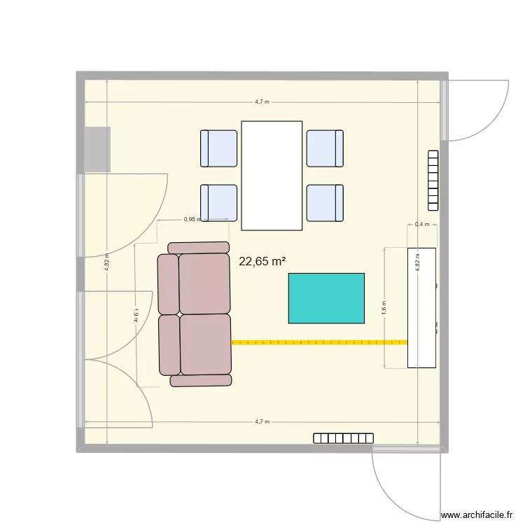 françois3. Plan de 1 Pièce et 22 m² françois3. Plan de 1 Pièce et 22 m²