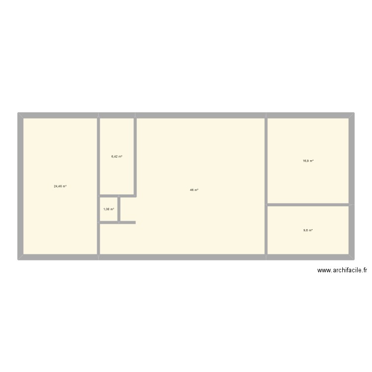 test. Plan de 6 pièces et 104 m2