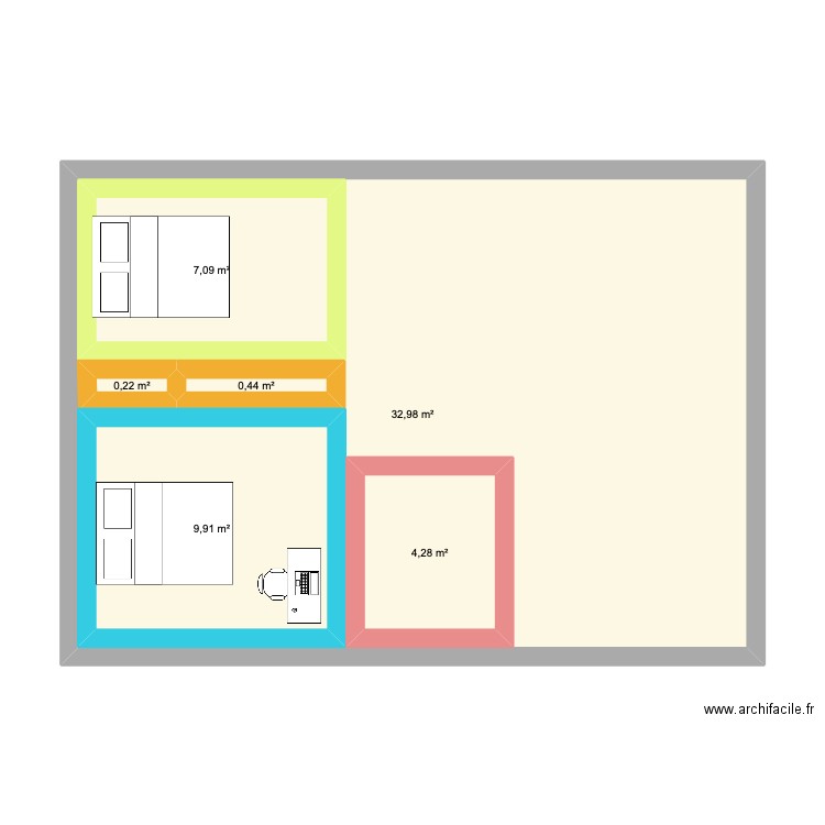 Dreamhouse2. Plan de 6 pièces et 88 m2