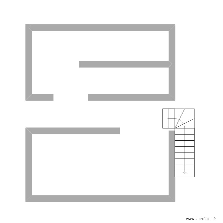 1er etage. Plan de 0 pièce et 0 m2