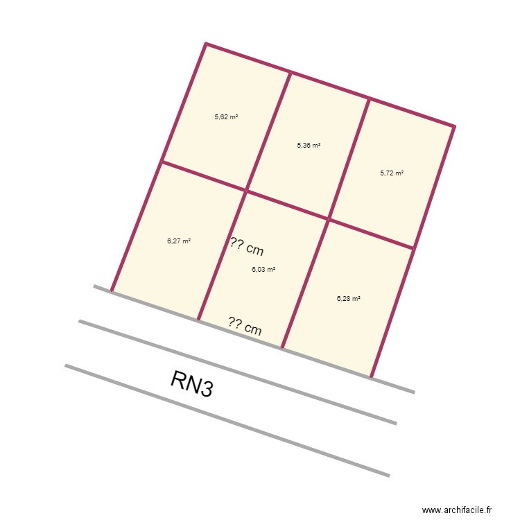 parcelle claude rumonge. Plan de 6 pièces et 35 m2