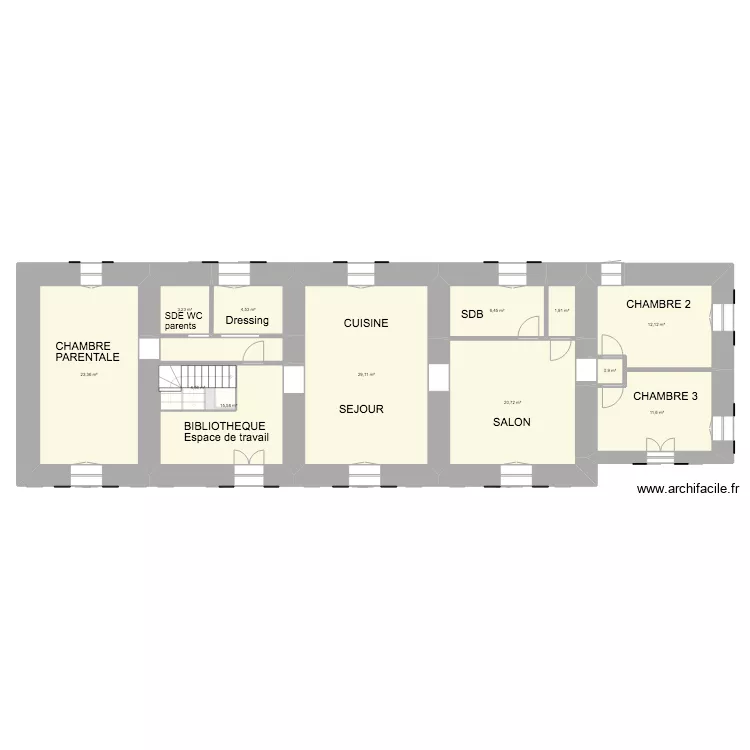 9 Curie &eacute;tage sur Coloc. Plan de 