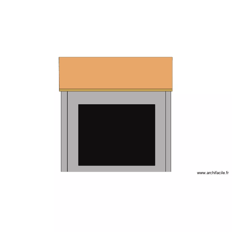 GARAGE SIMPLE PENTE DE FACE. Plan de 