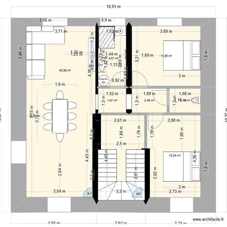 1ER isol&eacute;. Plan de 0 pièce et 0 m2