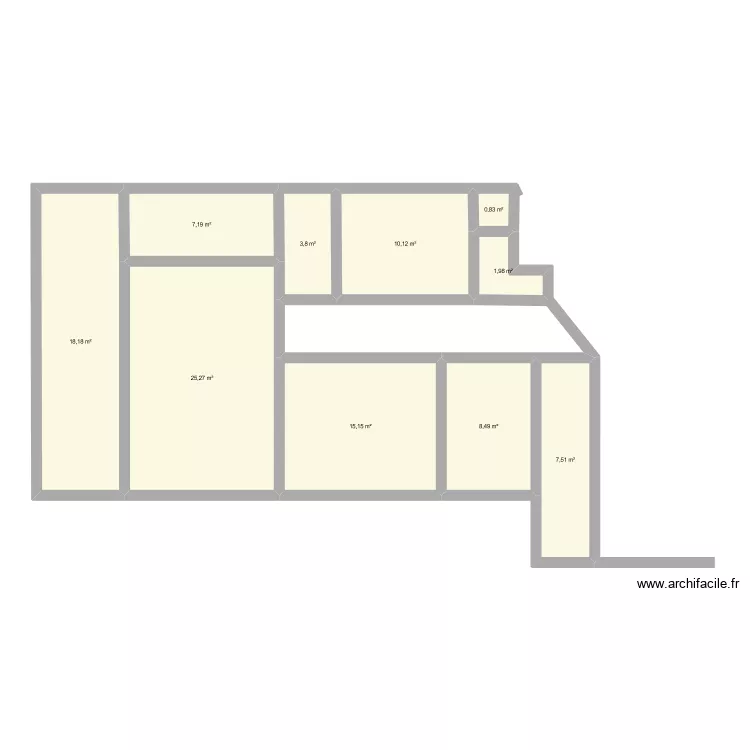 TRAVAIL. Plan de 10 Pièces et 99 m² TRAVAIL. Plan de 10 Pièces et 99 m²