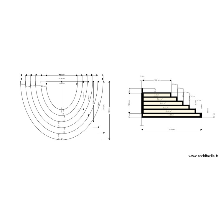 ESCALIER TERRASSE EXTERIEURE. Plan de 6 pièces et 2 m2