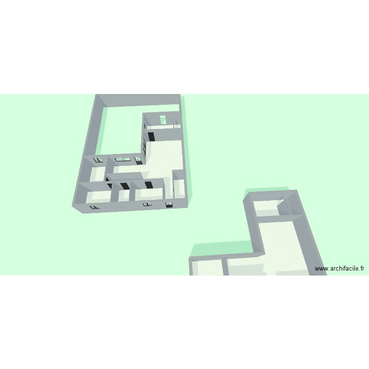 Plan L - Grand. Plan de 13 pièces et 220 m2