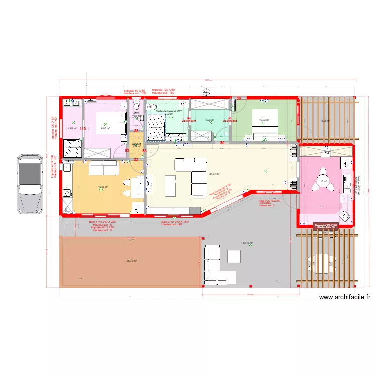 Villa Cocotte Ducos Moonette (cuisine) 2D. Plan de Villa Cocotte Ducos Moonette (cuisine) 2D. Plan de