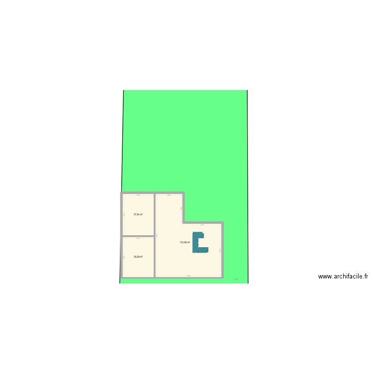 v5 cg des clos. Plan de 3 pièces et 199 m2