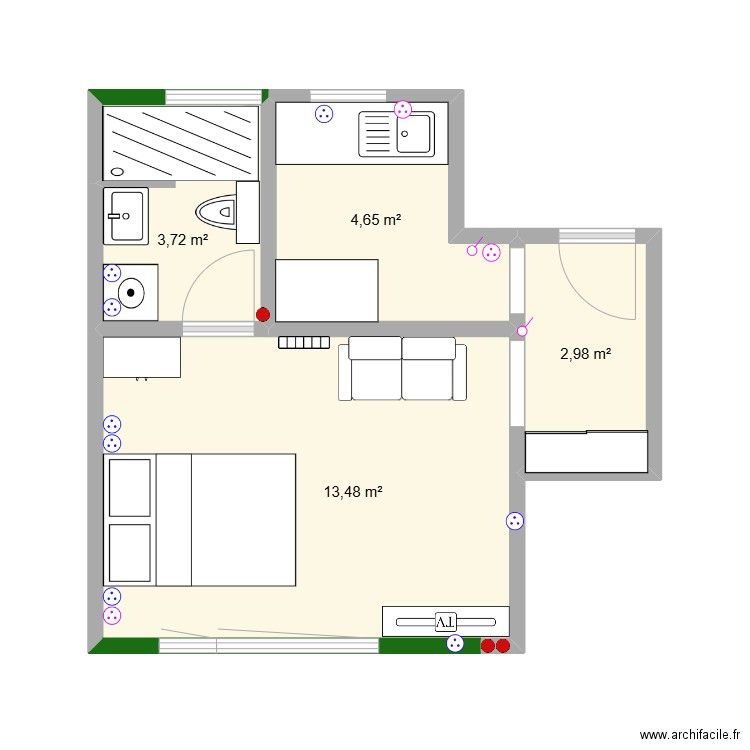 ZURICH 2025. Plan de 4 pièces et 25 m2