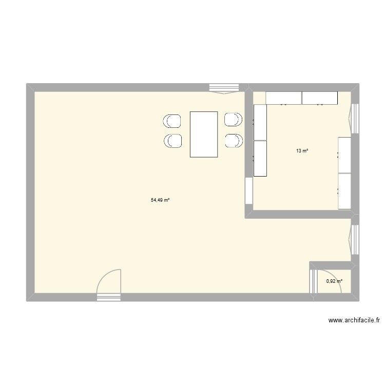plumi. Plan de 3 pièces et 68 m2